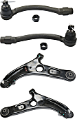 2013 Hyundai Veloster - 4-Piece Kit Front, Driver and Passenger Side, Lower Control Arm Kit, FWD, Korea Built Vehicle, Includes (2) Control Arm and (2) Tie Rod End
