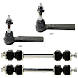4-Piece Kit Front, Driver and Passenger Side Suspension Kit, Includes (2) Sway Bar Link and (2) Tie Rod End