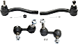 4-Piece Kit Front, Driver and Passenger Side Suspension Kit, Includes (2) Tie Rod End and (2) Sway Bar Link