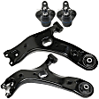 4-Piece Kit Front, Driver and Passenger Side, Lower Control Arm Kit, Includes (2) Ball Joint and (2) Control Arm