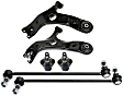 6-Piece Kit Front, Driver and Passenger Side, Lower Control Arm Kit, Includes (2) Ball Joint, (2) Control Arm, and (2) Sway Bar Link