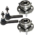 2-Wheel Set Wheel Hub, 5 Lugs, With Bearing, Includes (2) Tie Rod End and (2) Wheel Hub