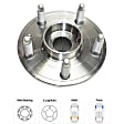 2-Wheel Set Wheel Hub, 5 Lugs, With Bearing, Includes (2) Tie Rod End and (2) Wheel Hub