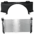 2001-2006 Chevrolet Silverado 1500 HD - 2-Piece Kit Radiator, 6.0L, 8Cyl, Includes (1) Fan Shroud and (1) Radiator