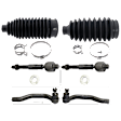 6-Piece Kit Front, Driver and Passenger Side Suspension Kit, Includes (2) Steering Rack Boot and (4) Tie Rod End