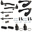 12-Piece Kit Driver and Passenger Side Suspension Kit, Includes (2) Ball Joint, (2) Control Arm, (2) Steering Rack Boot, (2) Sway Bar Link and (4) Tie Rod End