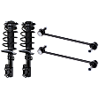 4-Piece Kit Front Suspension Kit, Includes (2) Sway Bar Link and (2) Shock Absorber and Strut Assembly