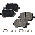 2-Wheel Set Front Brake Disc and Pad Kit, Plain Surface 5 Lugs 295.91 mm Ceramic Pro-Line Series, Includes (1) Brake Pad Set and (2) Brake Disc