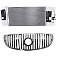 2-Piece Kit, Grille Chrome, Includes (1) A/C Condenser and (1) Grille Assembly