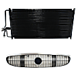 2-Piece Kit, Grille Chrome Shell with Painted Silver Insert, Includes (1) A/C Condenser and (1) Grille Assembly