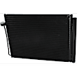 3-Piece Kit Driver and Passenger Side Grille Chrome Shell with Black Insert, Includes (1) A/C Condenser and (2) Grille Assembly