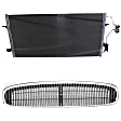 2-Piece Kit, Grille Chrome Shell with Painted Black Insert, Includes (1) A/C Condenser and (1) Grille Assembly