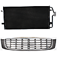 2-Piece Kit, Grille Chrome Shell with Painted Gray Insert, Includes (1) A/C Condenser and (1) Grille Assembly