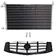 2-Piece Kit, Grille Painted Black Shell with Chrome Insert, Includes (1) A/C Condenser and (1) Grille Assembly