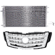 2-Piece Kit, Grille Silver Shell w/ Black Insert, Includes (1) A/C Condenser and (1) Grille Assembly