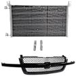 2-Piece Kit, Grille Paintable Shell with Gray Insert, Extended Cab Pickup, Includes (1) A/C Condenser and (1) Grille Assembly