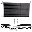 2-Piece Kit, Grille Chrome Shell with Painted Black Insert, Includes (1) A/C Condenser and (1) Grille Assembly