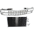 2-Piece Kit, Grille Chrome, For Models With Composite Headlights, Includes (1) A/C Condenser and (1) Grille Assembly