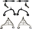 8-Piece Kit Front, Driver and Passenger Side, Upper and Lower Control Arm Kit, Includes (4) Control Arm, (2) Tie Rod End and (2) Sway Bar Link