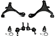 6-Piece Kit Front, Driver and Passenger Side, Lower Control Arm Kit, Includes (2) Control Arm, (2) Ball Joint and (2) Sway Bar Link