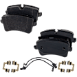 2013 Audi A7 Quattro - 2-Wheel Set Rear Brake Disc and Pad Kit, Plain Surface, 5 Lugs, 329.95 mm, Organic, 330mm  Disc, 3.0L 6Cyl,  Includes (2) Disc, (2) Pad Sensor, and (1) Pad Set