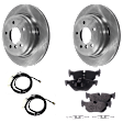 2014 BMW X1 - 2-Wheel Set Rear Brake Disc and Pad Kit, Plain Surface, 5 Lugs, 299.72 mm, Semi-metallic, 2.0L 4Cyl, Includes (2) Disc, (2) Pad Sensor, and (1) Pad Set