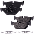 2014 BMW X1 - 2-Wheel Set Rear Brake Disc and Pad Kit, Plain Surface, 5 Lugs, 299.72 mm, Semi-metallic, 2.0L 4Cyl, Includes (2) Disc, (2) Pad Sensor, and (1) Pad Set
