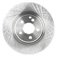 2-Wheel Set Front Brake Disc and Pad Kit, Plain Surface 5 Lugs 329.95 mm Organic, Includes (2) Brake Disc, (1) Brake Pad Set and (2) Brake Pad Sensor