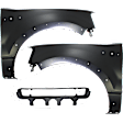 3-Piece Kit, Front, Driver and Passenger Side Fender, Includes (1) Bumper Grille and (2) Fender