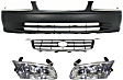 4-Piece Kit, Front Primed Bumper Cover, Includes (1) Bumper Cover, (1) Grille, and (2) Headlight