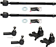 6-Piece Kit Front, Driver and Passenger Side Suspension Kit, Includes (4) Tie Rod End and (2) Ball Joint