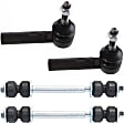 4-Piece Kit Front, Driver and Passenger Side Suspension Kit, Includes (2) Sway Bar Link and (2) Tie Rod End