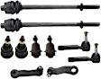 10-Piece Kit Front Suspension Kit, Includes (4) Ball Joint, (4) Tie Rod End, (1) Idler Arm and (1) Pitman Arm