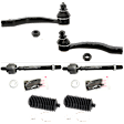 6-Piece Kit Front, Driver and Passenger Side Suspension Kit, Includes (2) Steering Rack Boot and (4) Tie Rod End