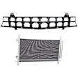 2010-2011 Chevrolet Camaro - 2-Piece Kit, Grille Textured Black, CAPA Certified, Includes (1) A/C Condenser and (1) Grille Assembly