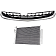 2-Piece Kit, Grille Chrome, Includes (1) A/C Condenser and (1) Grille Assembly