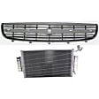 2-Piece Kit, Grille Silver Gray, Includes (1) A/C Condenser and (1) Grille Assembly