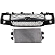 2-Piece Kit Grille Black, For Models With Sealed Beam Headlights, Includes (1) A/C Condenser and (1) Grille Assembly