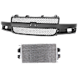 2-Piece Kit Grille Dark Gray Shell and Insert, Includes (1) A/C Condenser and (1) Grille Assembly