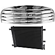 2-Piece Kit Grille Chrome, Includes (1) A/C Condenser and (1) Grille Assembly