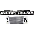 2-Piece Kit Grille Chrome Shell with Dark Gray Insert, Includes (1) A/C Condenser and (1) Grille Assembly