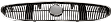 2-Piece Kit, Grille Chrome Shell with Painted Black Insert, Includes (1) Bumper Cover and (1) Grille