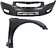 2-Piece Kit, Front Primed Bumper Cover, For Models Without RS Package, Includes (1) Bumper Cover and (1) Fender