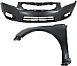 2-Piece Kit, Front Primed Bumper Cover, For Models Without RS Package, Includes (1) Bumper Cover and (1) Fender
