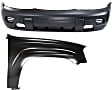 2005 Chevrolet Trailblazer - 2-Piece Kit Front Primed Bumper Cover, Includes (1) Bumper Cover and (1) Fender