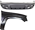 2-Piece Kit, Front Primed Bumper Cover, CAPA Certified, Includes (1) Bumper Cover and (1) Fender