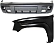 2-Piece Kit, Front Upper - Primed, Lower - Textured Bumper Cover, CAPA Certified, Includes (1) Bumper Cover and (1) Fender