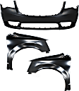 3-Piece Kit, Front, Driver and Passenger Side Fender, For Models Without Side Repeater Light, CAPA Certified, Includes (1) Bumper Cover and (2) Fender