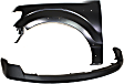 2014 Ford F-150 STX - 2-Piece Kit Front Primed Bumper Cover, For Models with Wheel Opening Moldings, CAPA Certified Includes (1) Bumper Cover and (1) Fender
