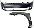 2-Piece Kit, Front Primed Bumper Cover, Includes (1) Bumper Cover and (1) Fender